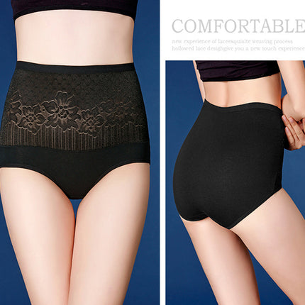 Floral Seamless High Waist Slim Fit Cotton Panties Comfortable & Stylish Underwear for Women w/ Elastic Closure