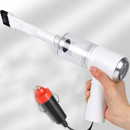 Ultimate Car Cleaning Companion Portable 12V Car Plug Vacuum Cleaner Lightweight Strong Suction Easy &amp; Quick to Use Nozzle Included!