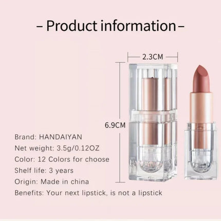 Cute 2-Piece Waterproof Matte Lipstick Set in Light &amp; Barbie Pink Shades Long Lasting Women's Makeup Cosmetics