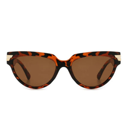 Leopard Retro Sunglasses Black Frame UV Protection Square Shape Orange Lenses Unisex Fashion Eyewear 2 Pcs Set