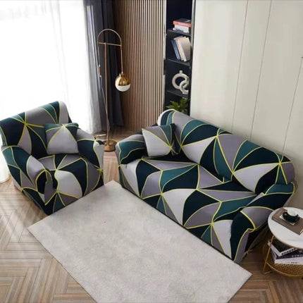 Modern Geometric Sofa Cover Set Transform Your Living Space with this High Stretch Elastic Protector &amp; Cushion Set