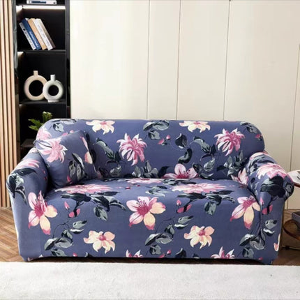 Floral Printed 2 Seater Sofa Cover High Stretch Elastic Protector Easy Wear Includes 1 Cushion Cover Perfect for Bedroom Office Living Room &amp; Home Decor