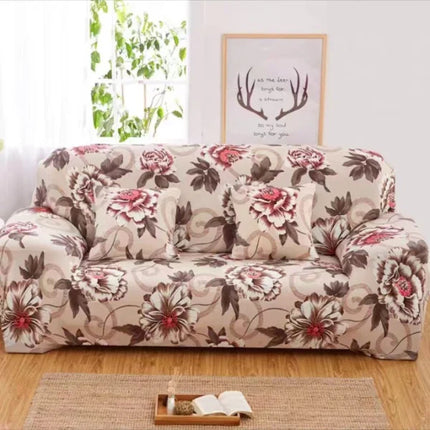 Floral Printed High Stretch 2 Seater Sofa Cover Easy Wear Full Fitted Perfect for Bedroom Office Living Room Includes Cushion Cover Home Decor Essential