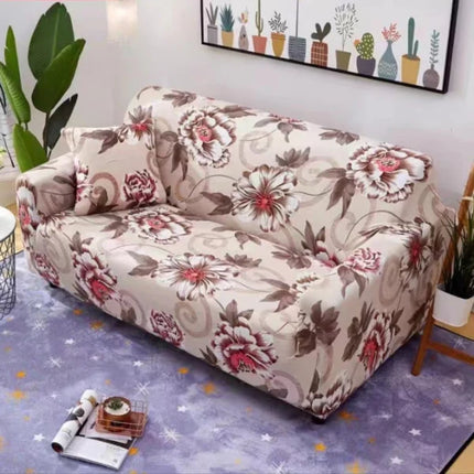 Floral Printed High Stretch 2 Seater Sofa Cover Easy Wear Full Fitted Perfect for Bedroom Office Living Room Includes Cushion Cover Home Decor Essential