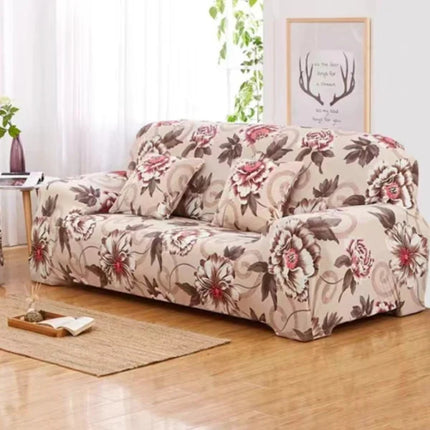 Floral Printed High Stretch 2 Seater Sofa Cover Easy Wear Full Fitted Perfect for Bedroom Office Living Room Includes Cushion Cover Home Decor Essential