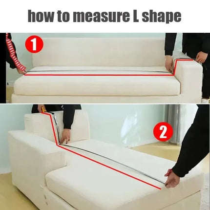 Elastic Sofa Cover &amp; Cushion Set Non-slip Easy to Wear Full Fitted Stylish Two Seater Sofa Decoration for Home &amp; Office