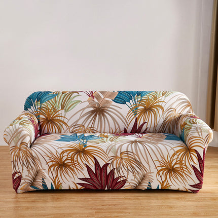 Elastic Sofa Cover &amp; Cushion Set Non-slip Easy to Wear Full Fitted Stylish Two Seater Sofa Decoration for Home &amp; Office