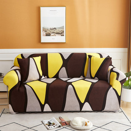 Soft &amp; Stretchy Geometric Sofa Cover Set for a Stylish Home Easy to Wear Non-slip and Full Fitted Perfect for 2 Seat Sofas