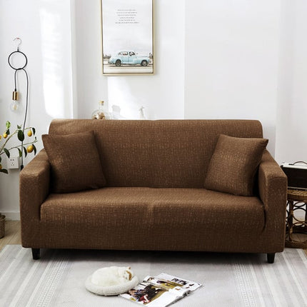 Revamp Your Living Space with a Stylish Non-slip Two Seater Stretch Sofa Cover in Polyester Complete with Cushion Cover Set! Perfect for Bedroom Office and Living Room Decor.