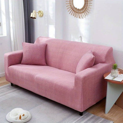 Transform Your Sofa with Our Stylish Stretchy Two-Seater Sofa Cover Perfect for Bedroom Office or Living Room Decor Non-Slip &amp; Easy to Install Complete with Cushion Cover Full Fitted Design for a Sleek Look!