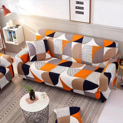 Geometric Polyester Sofa Cover Set Protect &amp; Decorate Your Living Space with Non-slip Easy Wear Full Fitted Covers Ideal for Bedroom Office and Living Room