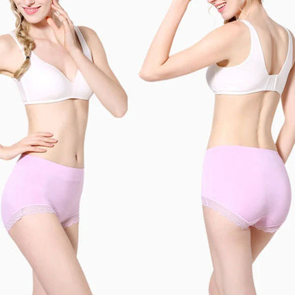 Chic High Waist Cotton Panties Set of 4 Soft Seamless Stylish Women's Underwear for Everyday Use