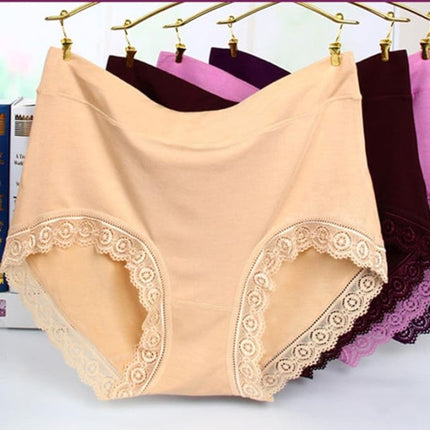 Chic High Waist Cotton Panties Set of 4 Soft Seamless Stylish Women's Underwear for Everyday Use