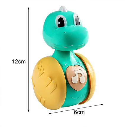 Dinosaur Sliding Tumbler Fun Motor Skills Toy for Kids Playable Puzzle Educational Cute Auto Balance Press Sound Auto Move