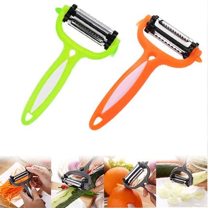 Easy Grip 3-in-1 Peelers High Quality Comfortable Handle Multifunctional for Vegetables and Fruits Set of 2