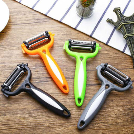 Easy Grip 3-in-1 Peelers High Quality Comfortable Handle Multifunctional for Vegetables and Fruits Set of 2