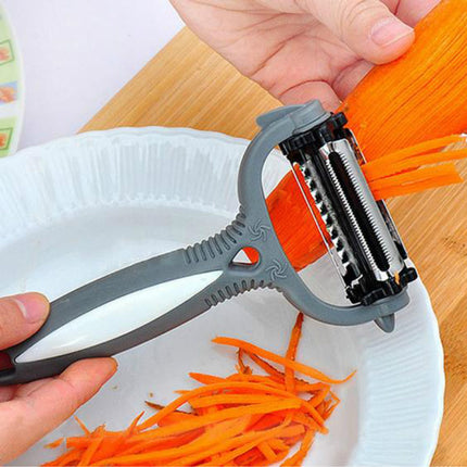 Easy Grip 3-in-1 Peelers High Quality Comfortable Handle Multifunctional for Vegetables and Fruits Set of 2