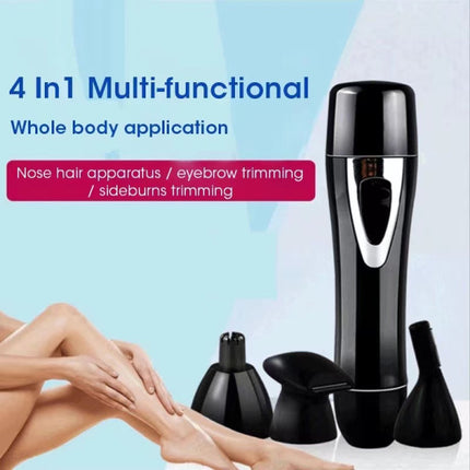 Flawless 4-in-1 Women's Shaver USB Charging Waterproof Painless. Perfect for Facial Hair Eyebrows Ear and Nose Hair. High-Quality Portable Long Battery Life. Get the Ultimate Lady Trimming Device!