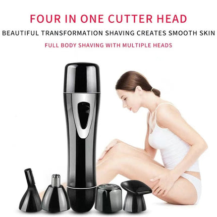 Flawless 4-in-1 Women's Shaver USB Charging Waterproof Painless. Perfect for Facial Hair Eyebrows Ear and Nose Hair. High-Quality Portable Long Battery Life. Get the Ultimate Lady Trimming Device!