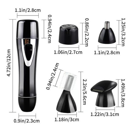 Flawless 4-in-1 Women's Shaver USB Charging Waterproof Painless. Perfect for Facial Hair Eyebrows Ear and Nose Hair. High-Quality Portable Long Battery Life. Get the Ultimate Lady Trimming Device!