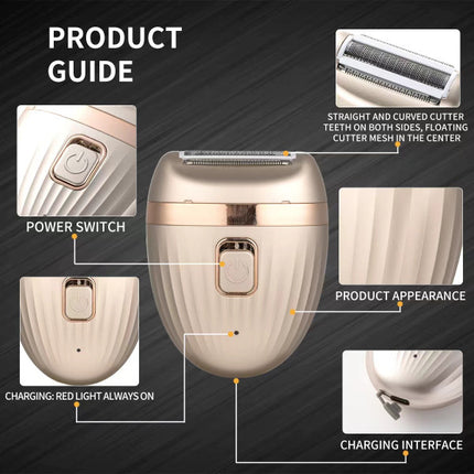 Ultimate 3-in-1 Rechargeable Hair Removal Portable Powerful Painless. Trim Shave Depilate with Long-lasting Battery and Mini Design!