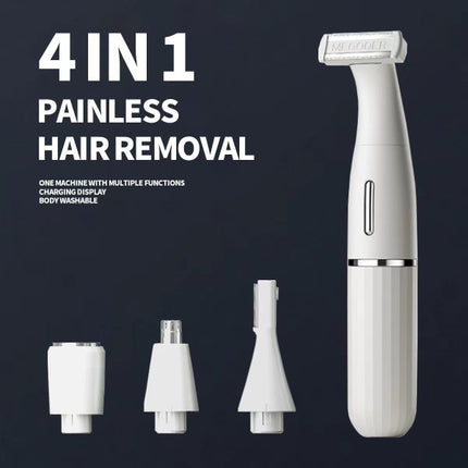 Ultimate 4-in-1 Grooming Kit Rechargeable Waterproof Pain-Free. Perfect for Men and Women. Trim Style &amp; Shape Your Facial Hair with Ease!