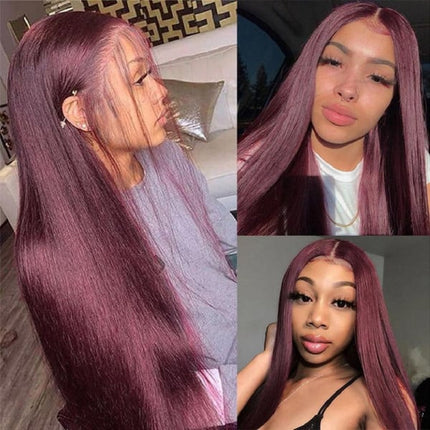 30 Inch Long Realistic Straight Women Hair Wigs High-Quality Luxurious Silky Synthetic Fiber Stunning Fake Girls Wig Adjustable Inner Cap Lace Front Ladies Gluless Hair Wigs