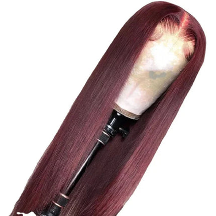 30 Inch Long Realistic Straight Women Hair Wigs High-Quality Luxurious Silky Synthetic Fiber Stunning Fake Girls Wig Adjustable Inner Cap Lace Front Ladies Gluless Hair Wigs