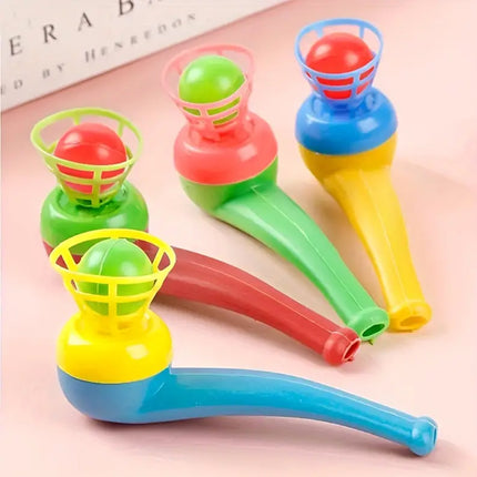 4 Pcs Ball Blowing Toy Floating Blow Pipe Balls Boys Girls Toys Party Children Toy Sports Games Outdoor Kid Game Air Suspension Toy Exercise Kids Lung Activity