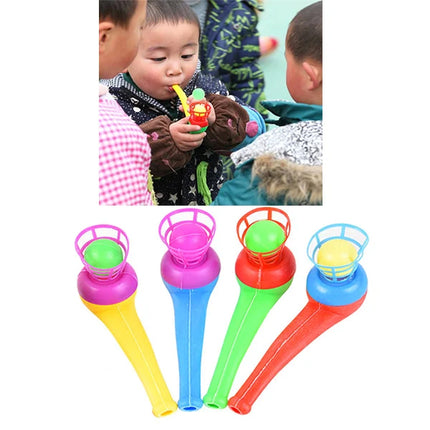 4 Pcs Ball Blowing Toy Floating Blow Pipe Balls Boys Girls Toys Party Children Toy Sports Games Outdoor Kid Game Air Suspension Toy Exercise Kids Lung Activity