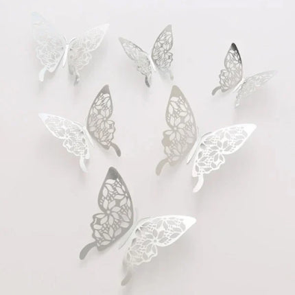 12Pcs 3D Butterfly Stickers Set - Kids Room Decor Accents