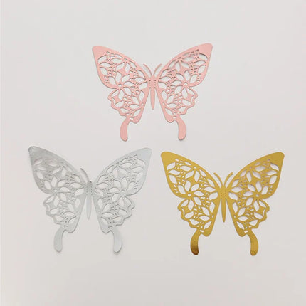 12 Pcs Eye-Catching 3D Butterfly Sticker Set for Home Decor