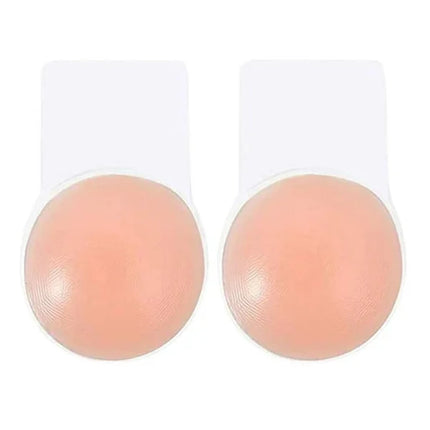 Pair of Strapless Backless Adhesive Women's Bra Covers Silicone Reusable Invisible Girls Bra