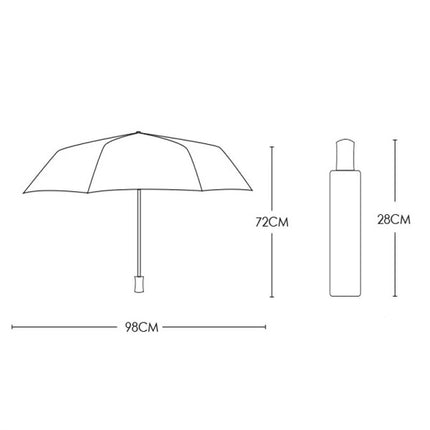 UV Sun Protection Rain Umbrella Feather Outdoor Durable Polyester Foldable Three-fold Umbrella