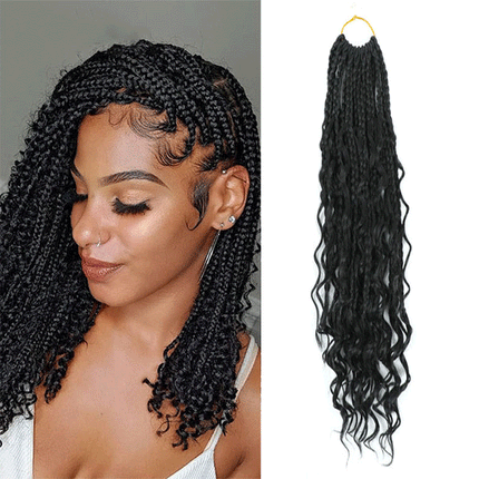 18 Inch Curly Braided Hair Style Extension Rough Look African Stylish Women Fashion Hairs Wigs Extensions