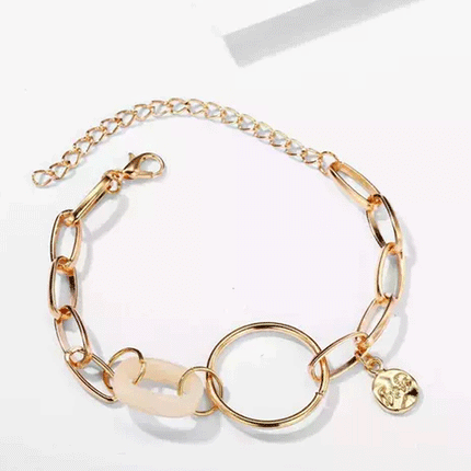 Ladies Simple Chain Retro Bracelet - Golden