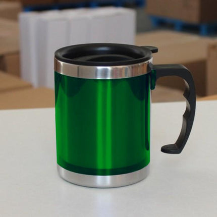 Stainless Steel Travel Mug With Sipper Lid 350ml - Green