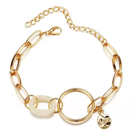 Ladies Simple Chain Retro Bracelet - Golden