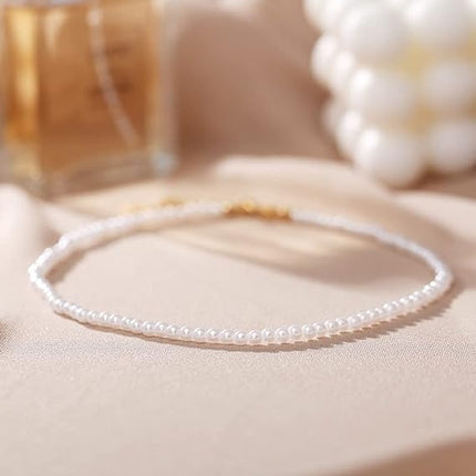 Girls Elegant Simple Wild Pearl Necklaces - White