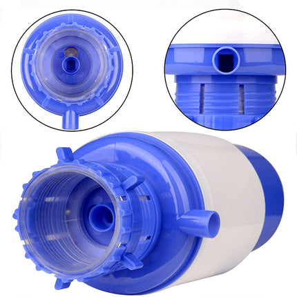 Manual Easy Drinking Water Bottle Hand Press Pump - Blue