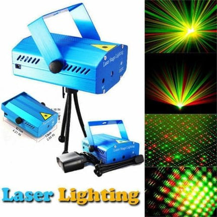 Mini Laser Projector Lights Multicolor Dancing Led Party Disco Stage Powerful Stand Light Adapter