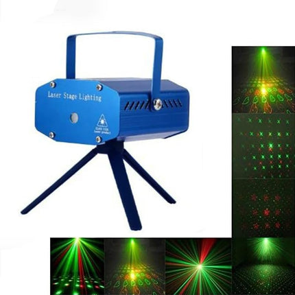 Mini Laser Projector Lights Multicolor Dancing Led Party Disco Stage Powerful Stand Light Adapter