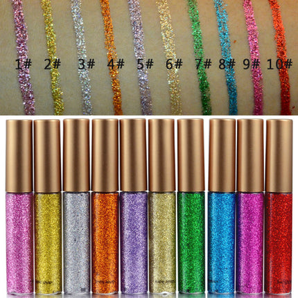 Colorful Sequins Pearlescent Liquid Eye Shadow -10- Red