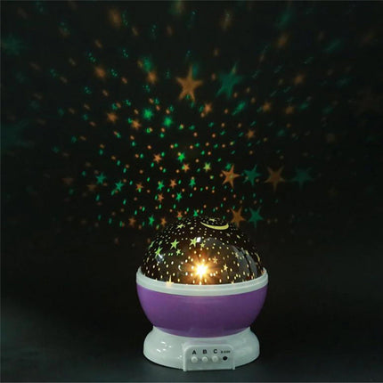 Romantic Moon Night Sky Stars Lights Projector - Purple