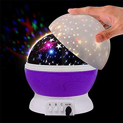 Romantic Moon Night Sky Stars Lights Projector - Purple