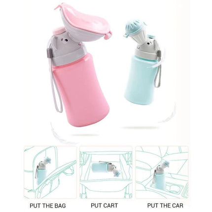 500ML Child Car Outdoor Portable Urinal For Boys - Sky Blue