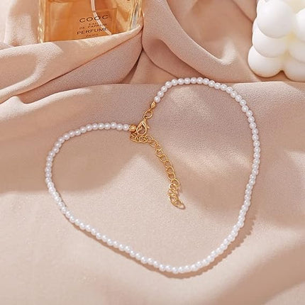 Girls Elegant Simple Wild Pearl Necklaces - White