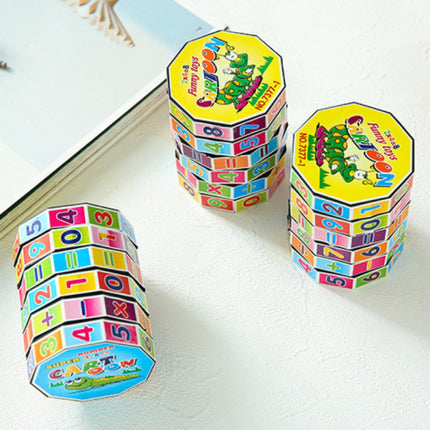 Kids Plastic Rubiks Cylindrical Learning Magic Cube - Multi Color