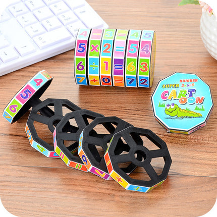 Kids Plastic Rubiks Cylindrical Learning Magic Cube - Multi Color