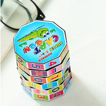 Kids Plastic Rubiks Cylindrical Learning Magic Cube - Multi Color